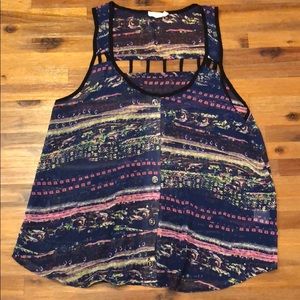 Lush Sheer Printed Tank Top